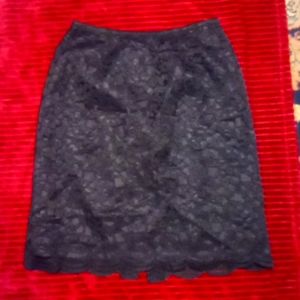 Women's black lace skirt